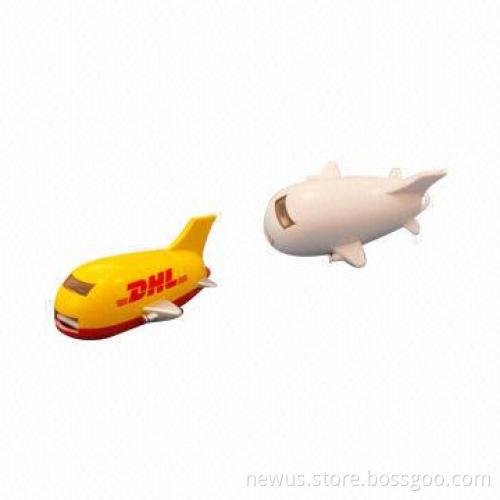 Plastic USB flash drive, art style, plane shape, 512MB to 32GB available